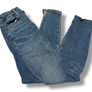 Good American Good Waist Jeans GWMS380T Blue674 Size 12 Slit Leg Skinny HighRise